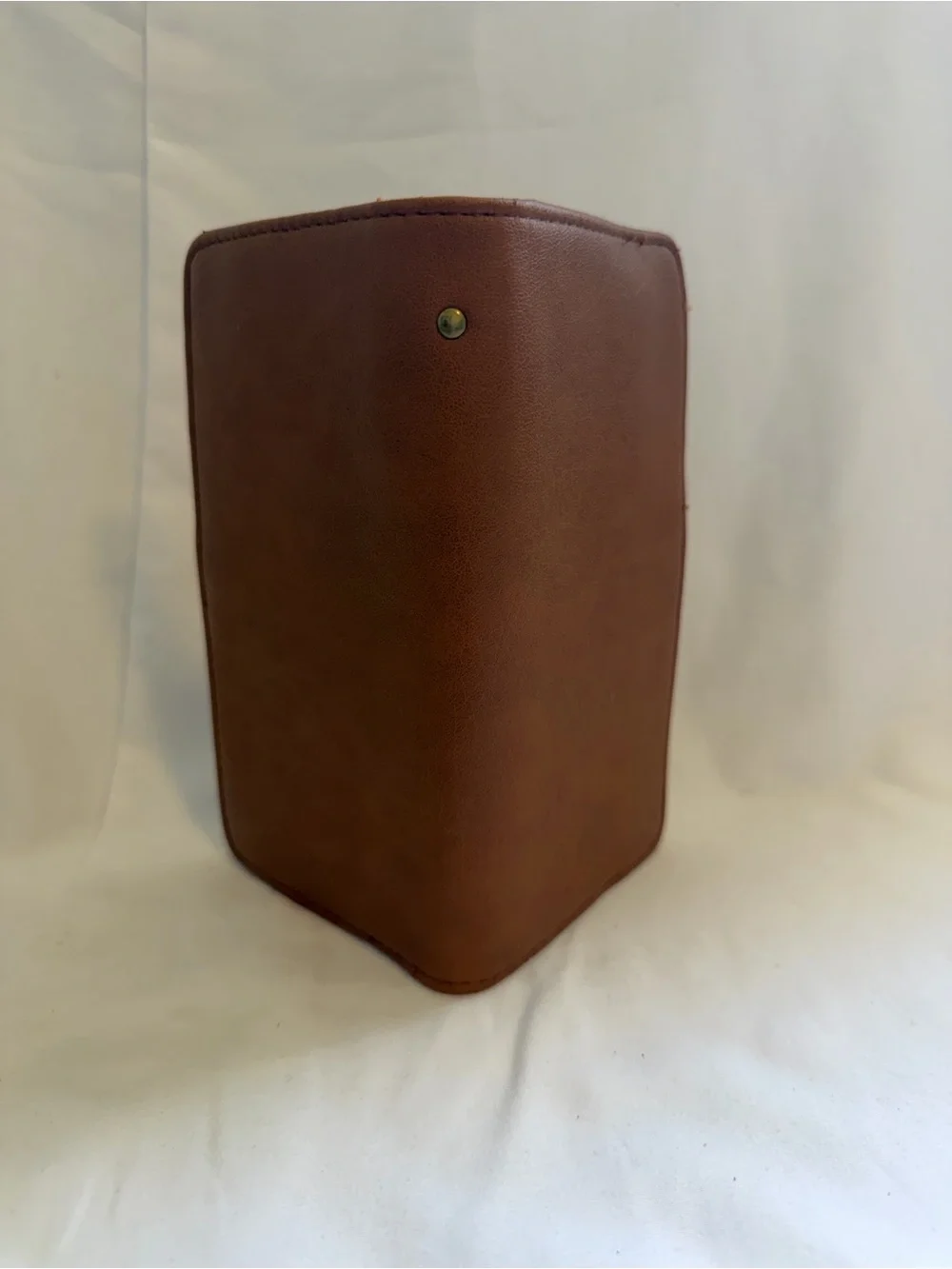 Brown Vegan Leather Wristlet Wallet